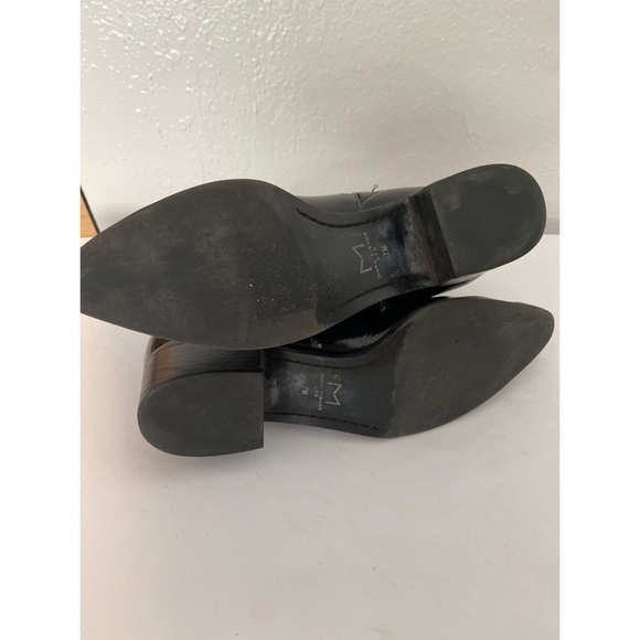 Marc Fisher Boots Patent Leather Black Chelsea Ankle Yommi Pointed Toe Size 7. - Picture 5 of 10